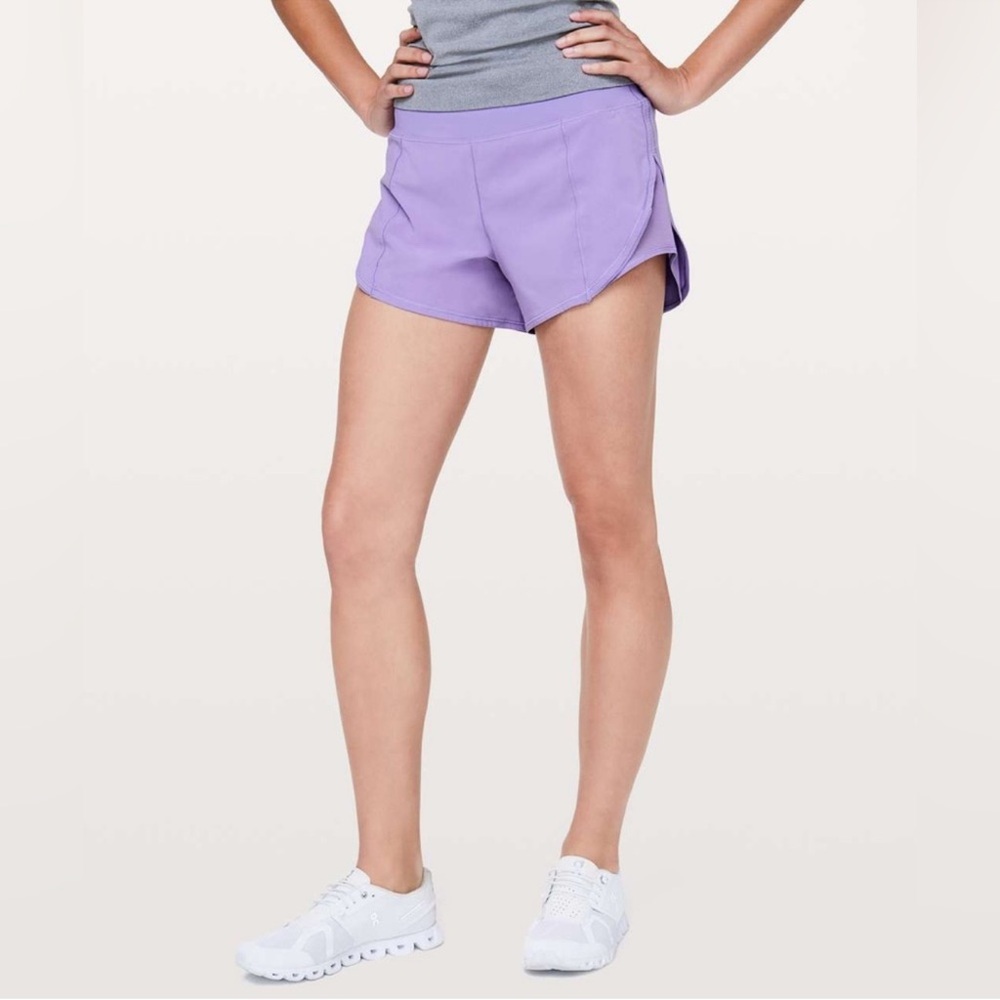 Lululemon Attack the Track Shorts in Purple 6